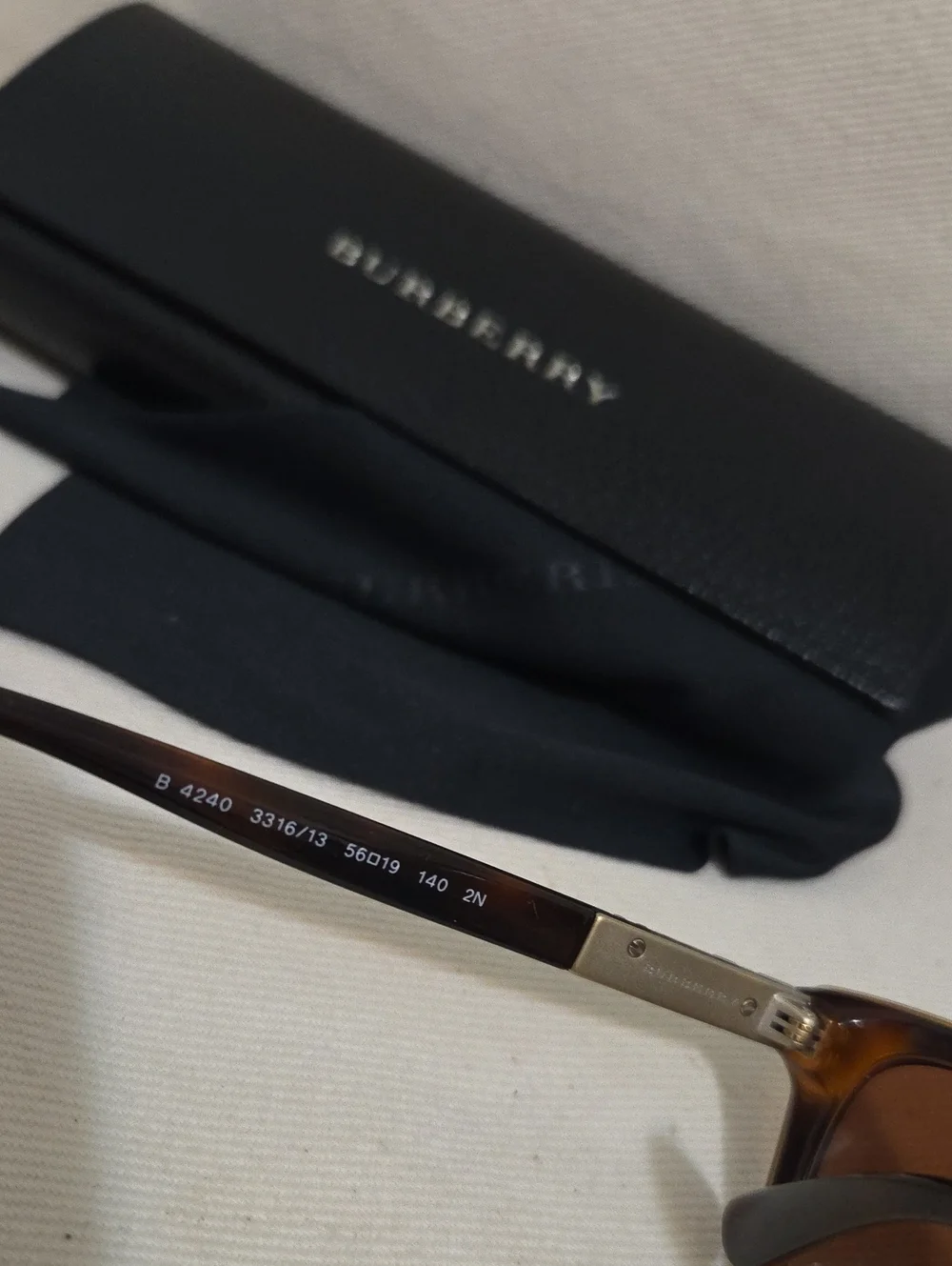 Burberry Brown Tortoiseshell Frame Sunglasses with Silver Accents